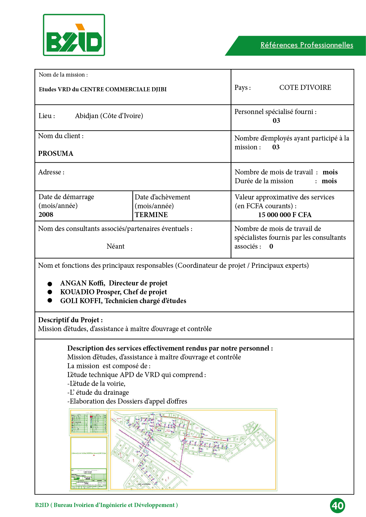 Etudes VRD du CENTRE COMMERCIALE DJIB