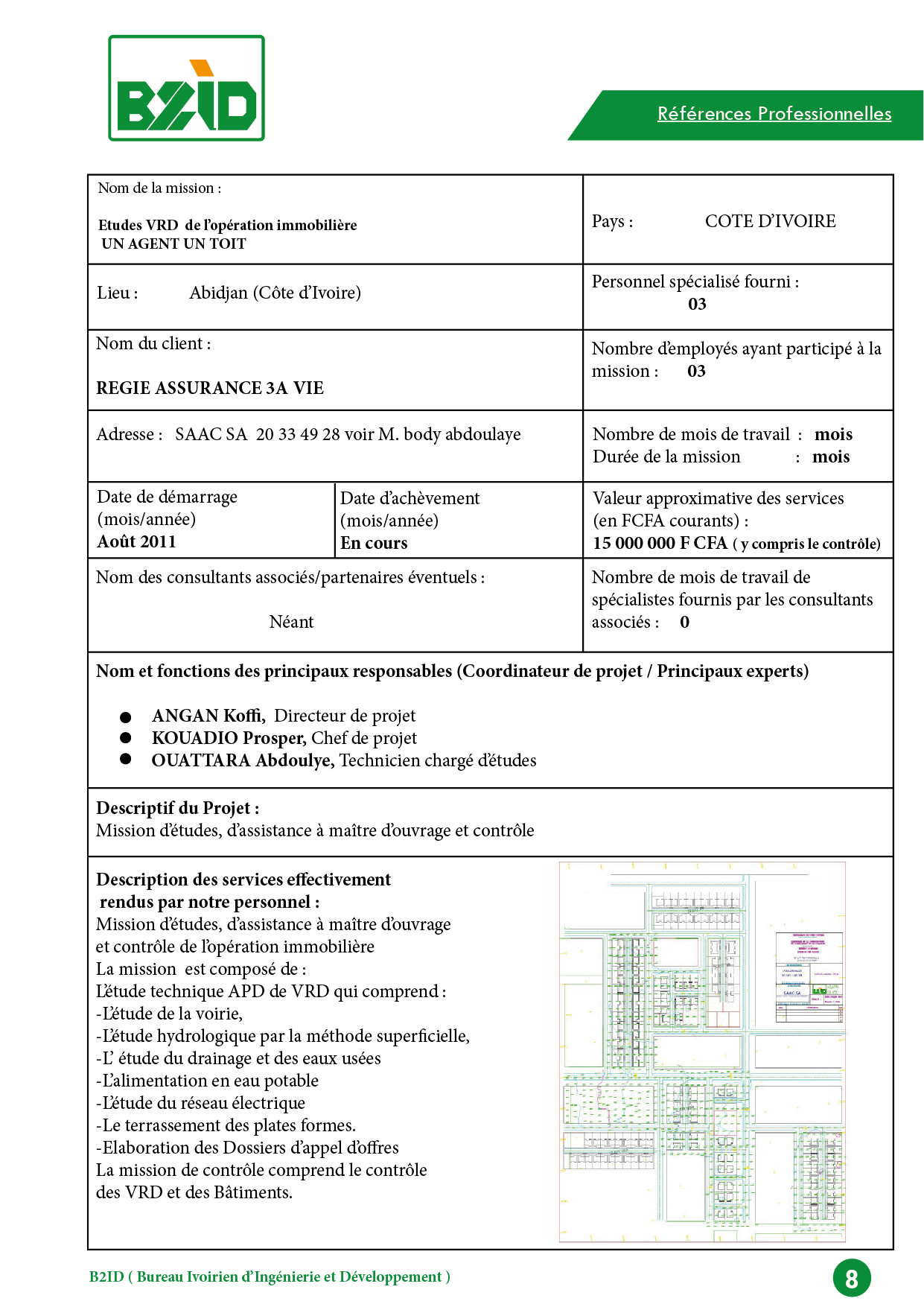 Etudes VRD de l’opération immobilière UN AGENT UN TOIT